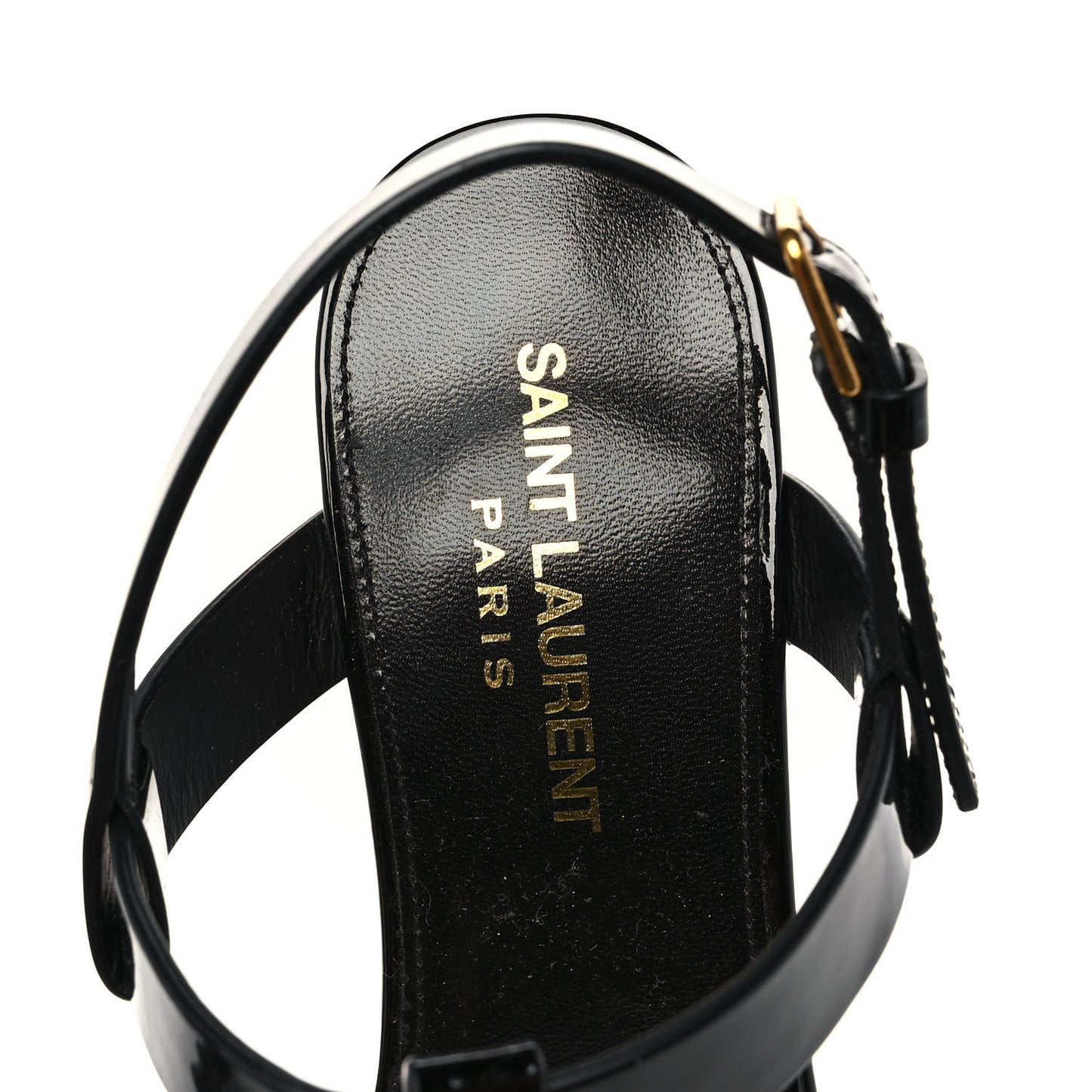 Patent Calfskin Cassandra 75 Sandals 38 Black