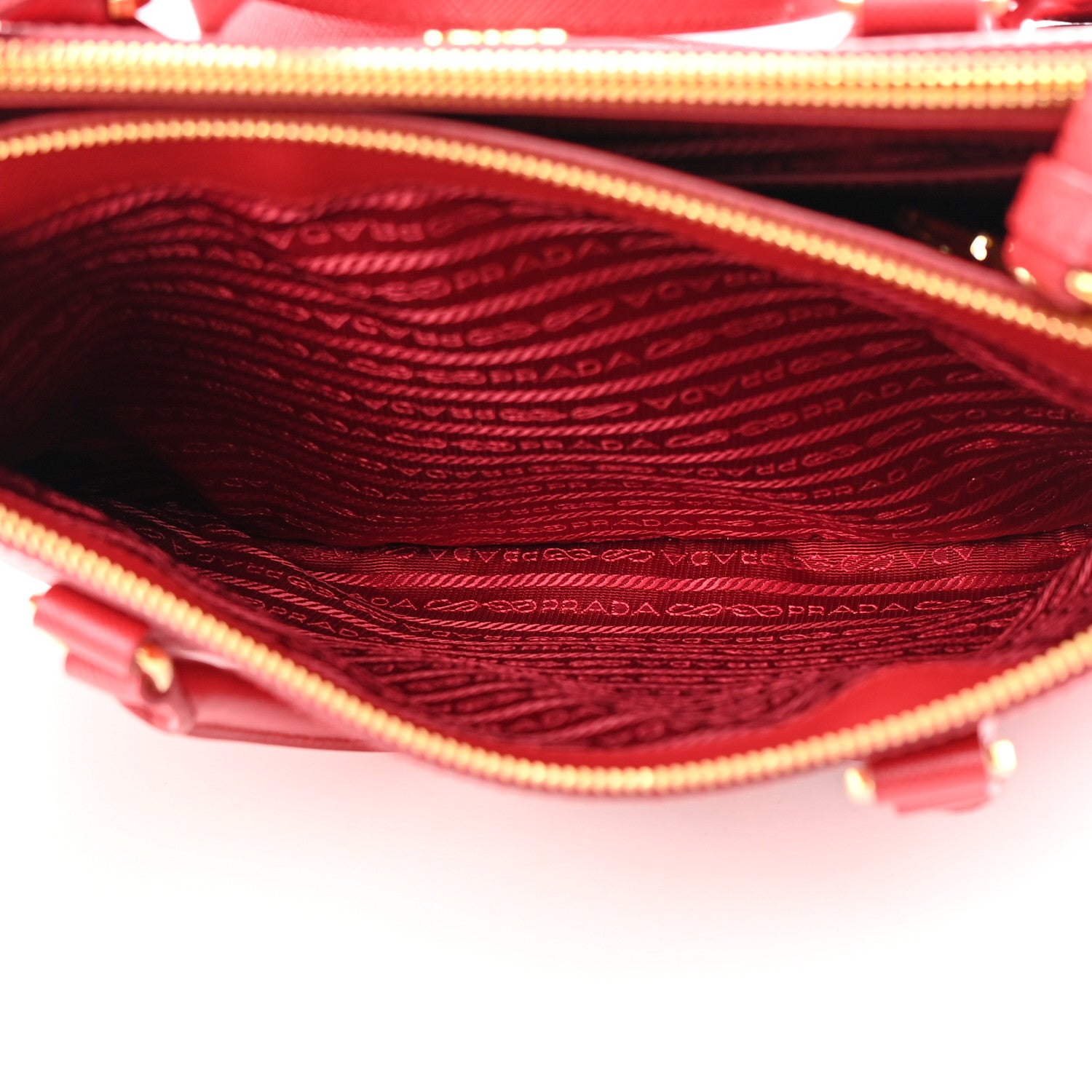 Prada Saffiano Medium Galleria Double Zip Tote Fuoco 7 of 14