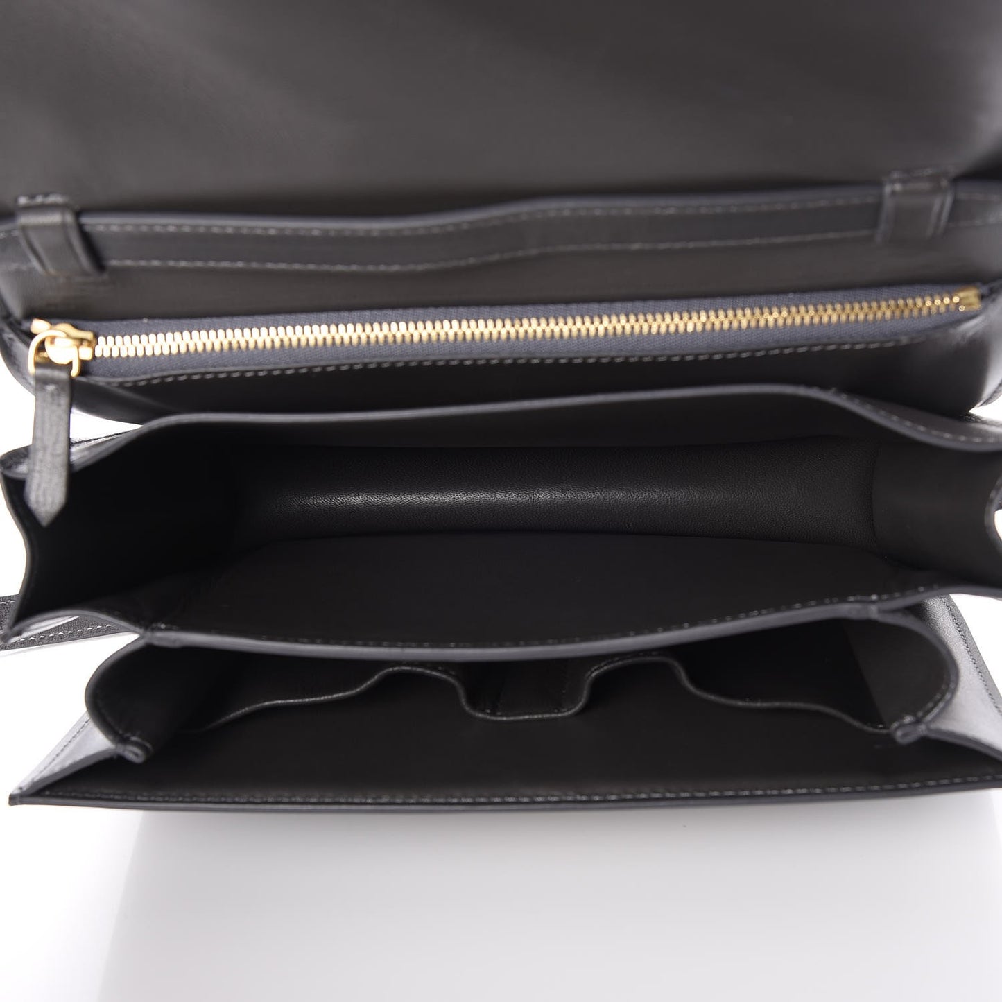 Smooth Calfskin Medium Classic Box Flap Bag Grey