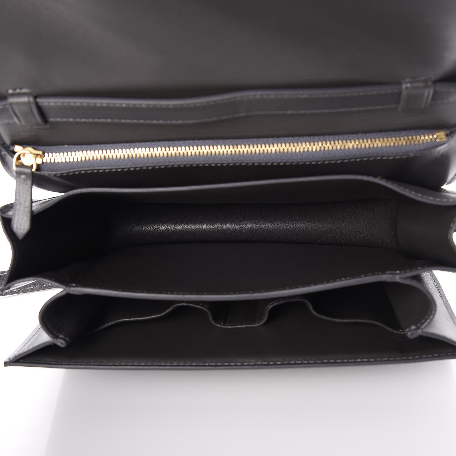 Celine Smooth Calfskin Medium Classic Box Flap Bag Grey 5 of 7