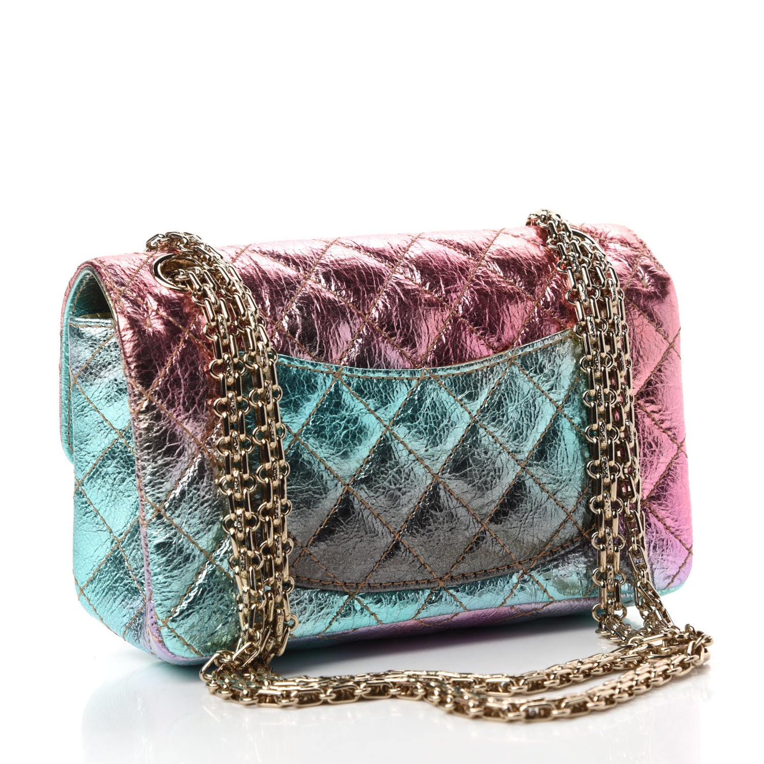 Chanel Metallic Goatskin Quilted Mini 2.55 Reissue Flap Multicolor 3 of 11