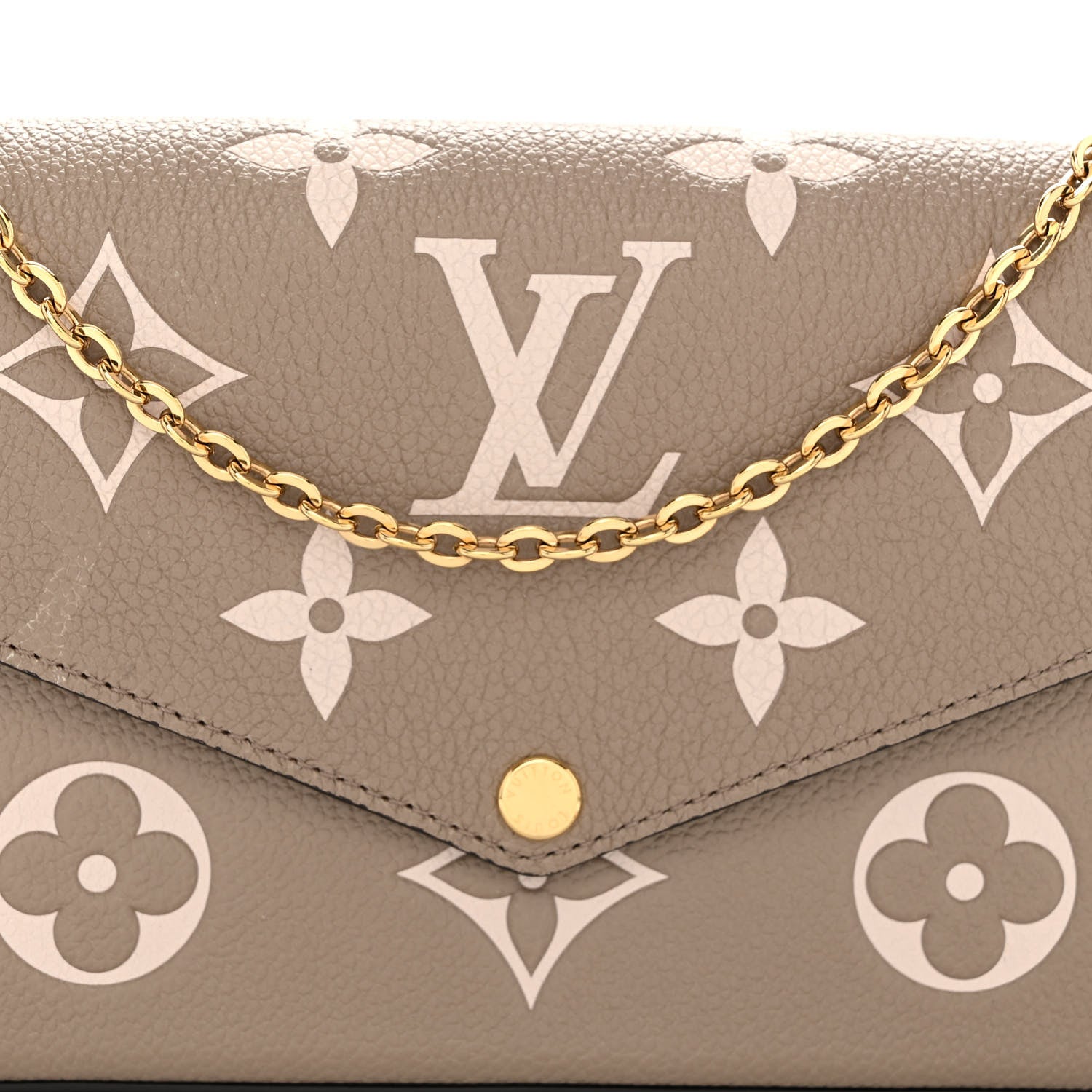 Louis Vuitton Empreinte Monogram Giant Felicie Pochette Tourterelle Creme 8 of 10