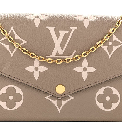 Louis Vuitton Empreinte Monogram Giant Felicie Pochette Tourterelle Creme 8 of 10