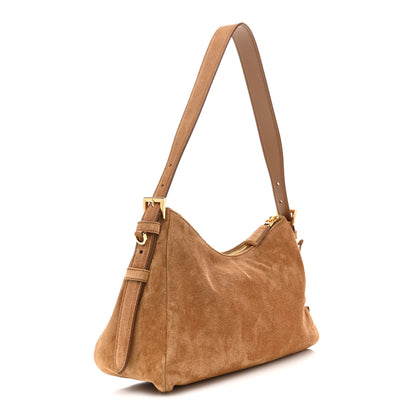 Prada Scamosciato Suede Medium Aimee Shoulder Bag Cinnamon 3 of 10