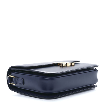 Celine Shiny Calfskin Medium Triomphe Navy Blue 4 of 12