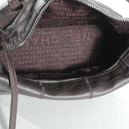 Chanel Caviar Square Stitched Bag Metallic Violet 6 of 8