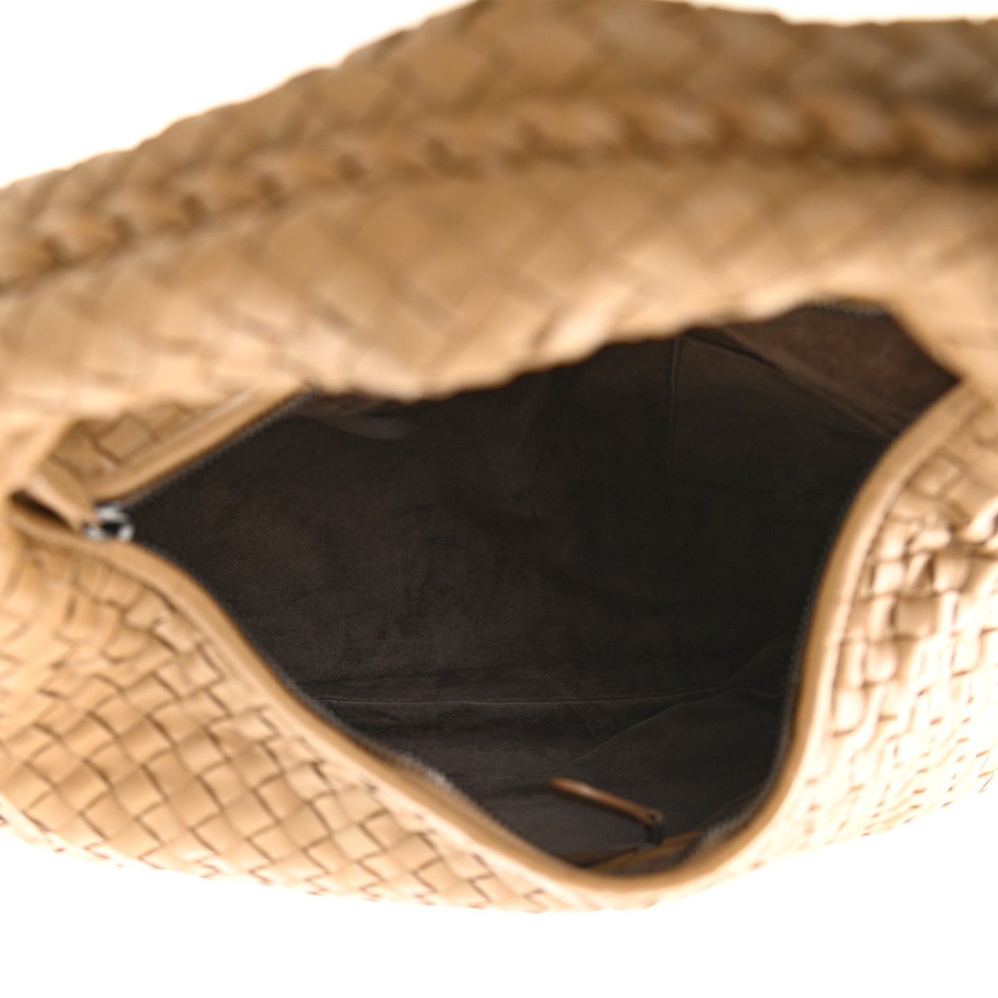 Nappa Intrecciato Large Veneta Hobo Camel
