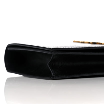 Saint Laurent Grain De Poudre Classic Monogram Kate Clutch Black 8 of 12