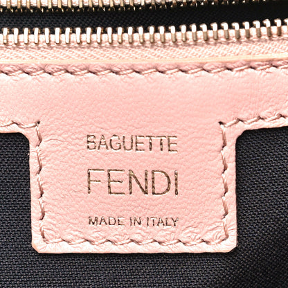 Fendi Nappa FF 1974 Embossed Large Baguette Rosa Bourbon 5 of 9