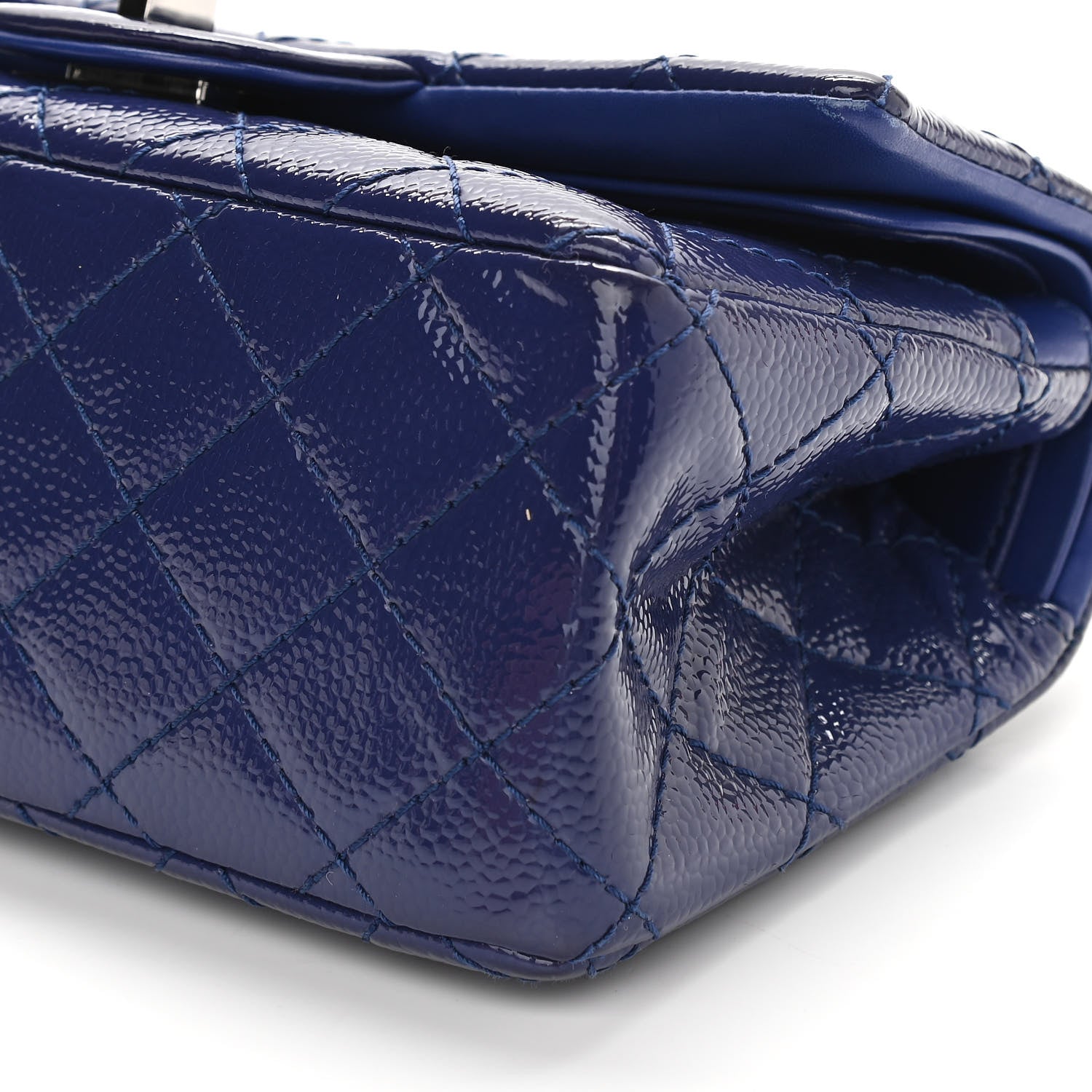 Chanel Caviar Patent 2.55 Reissue Flap 224 Blue 10 of 12