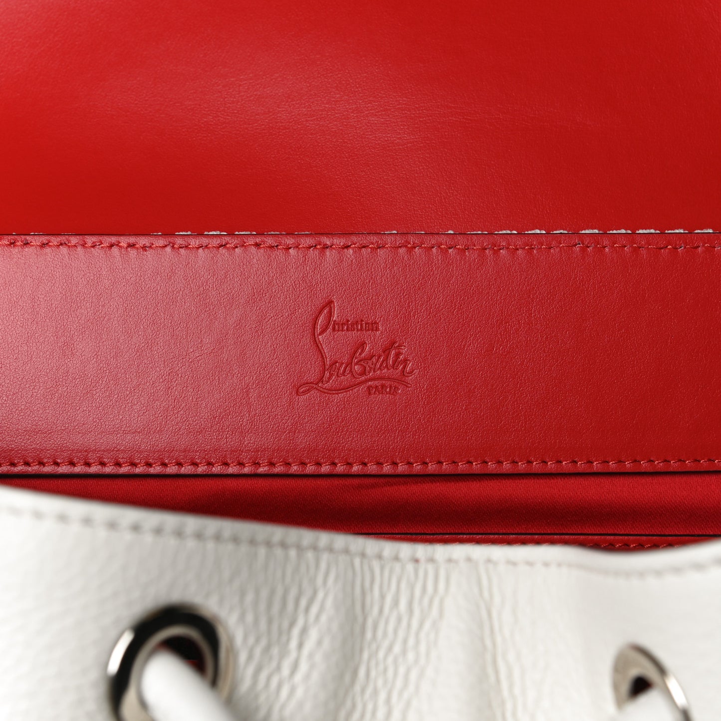 Calfskin Embroidered Explorafunk Backpack White