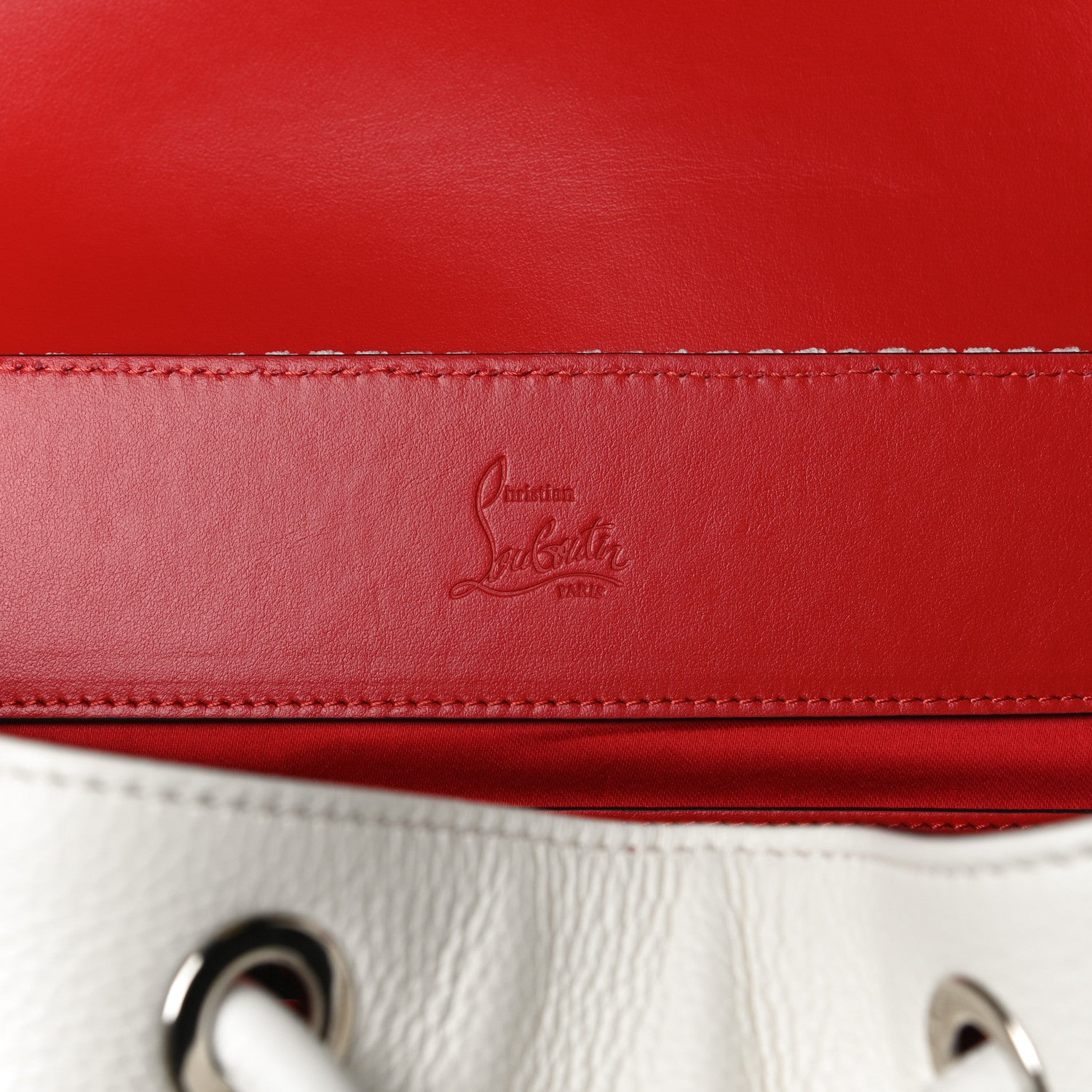 Christian Louboutin Calfskin Embroidered Explorafunk Backpack White 5 of 14