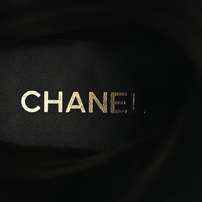 Chanel Calfskin CC High Boots 37 Black 6 of 10
