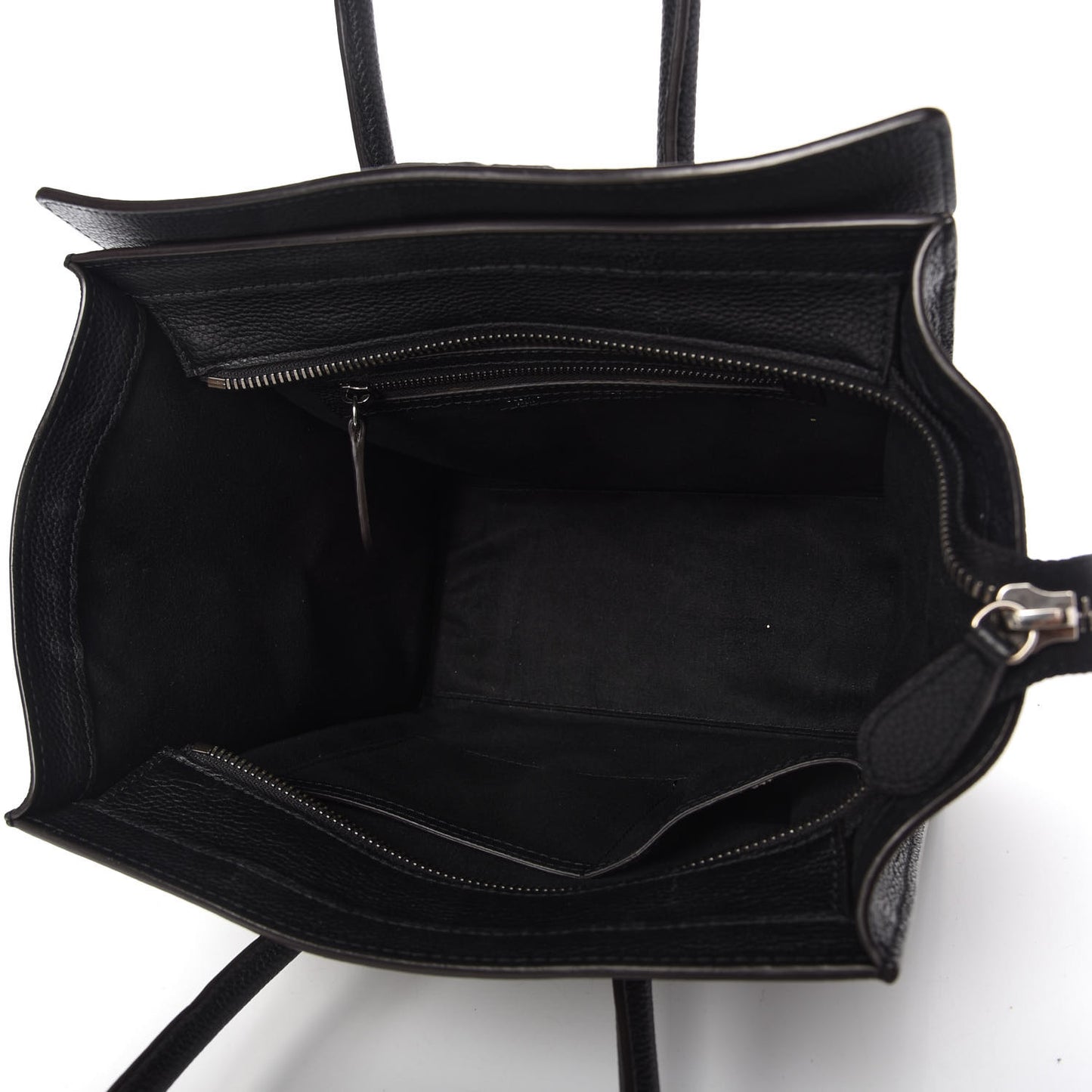 Drummed Calfskin Micro Luggage Black