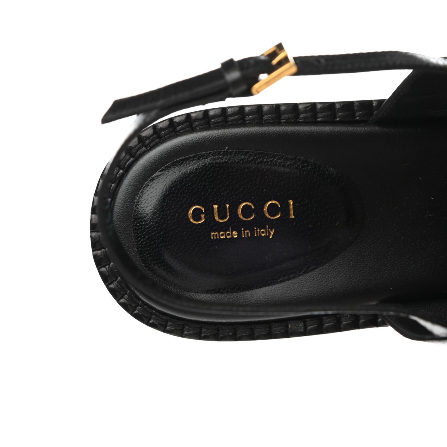 Calfskin Chain Thong Sandals 39 Black
