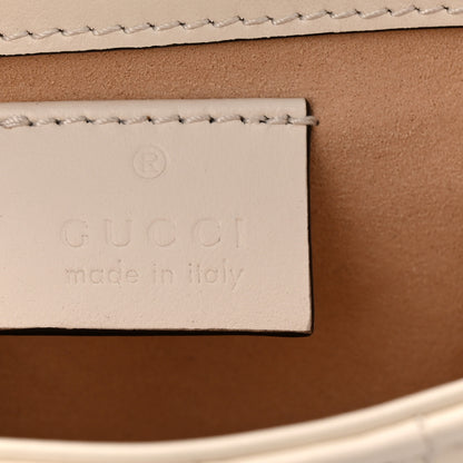 Gucci Calfskin Matelasse Aria Super Mini GG Marmont Shoulder Bag Mystic White 6 of 11