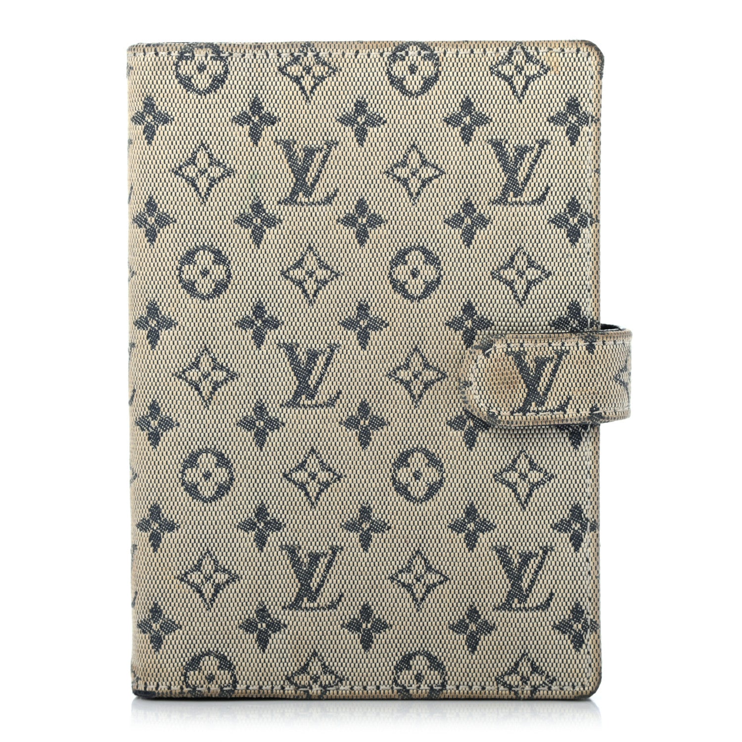 Louis Vuitton Mini Lin Small Ring Agenda Cover Blue 1 of 7