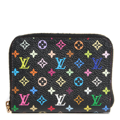 Louis Vuitton Monogram Multicolor Zippy Coin Purse Black Grenade 1 of 7