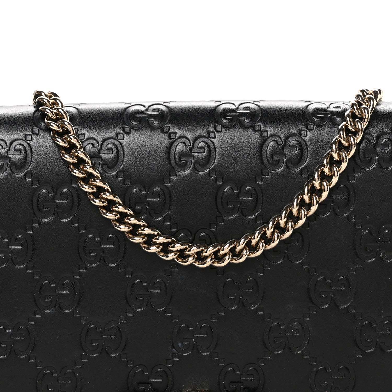 Gucci Guccissima Signature Bowy Chain Wallet Black 7 of 11