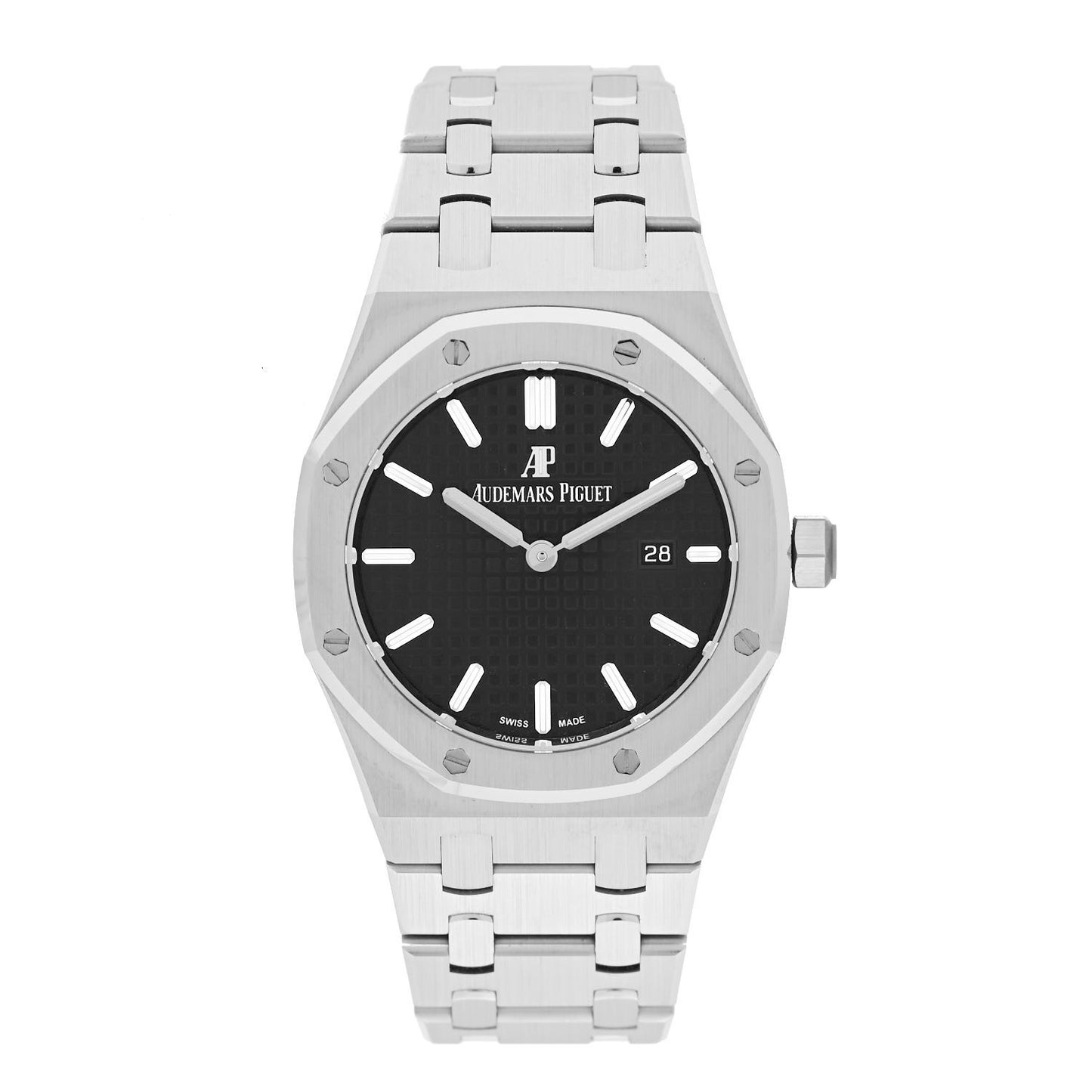 Stainless Steel 33mm Royal Oak Quartz Watch Black 67650ST.OO.1261ST.01