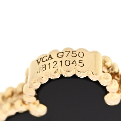 Van Cleef & Arpels 18K Yellow Gold Grey Mother of Pearl Black Onyx 5 Motifs Magic Alhambra Bracelet 4 of 4