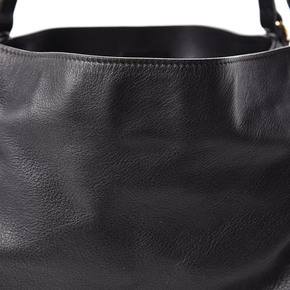 Burberry Calfskin Haymarket Check Small Canterbury Tote Black 9 of 19