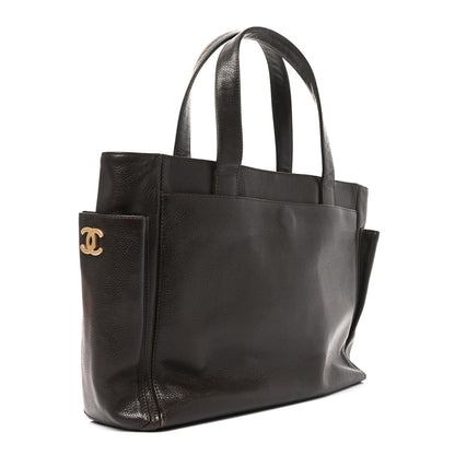 Chanel Caviar CC Shoulder Bag Dark Brown 3 of 10