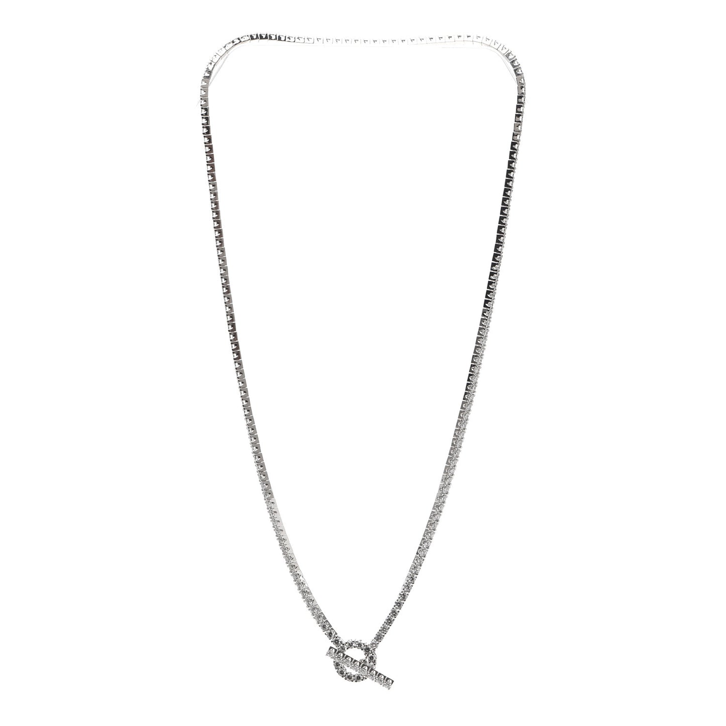 18K White Gold Diamond Finesse Link Necklace