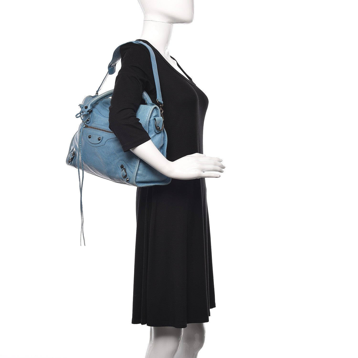 Balenciaga Agneau Classic Hardware City Bleu Indigo 2 of 16