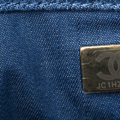 Chanel Denim Quilted Mini Pearl Crush Rectangular Flap Blue 7 of 10