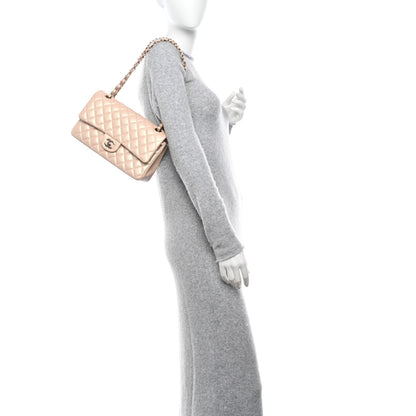 Chanel Iridescent Calfskin Quilted Medium Double Flap Beige 3 of 11