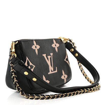 Louis Vuitton Empreinte Monogram Giant Multi Pochette Accessories Black Beige 3 of 11