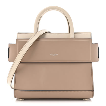 Givenchy Smooth Calfskin Bi-Color Mini Horizon Satchel Linen Off-White 1 of 10