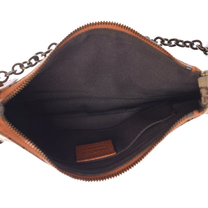 Gucci Monogram Horsebit Nail Chain Pochette Orange 5 of 14