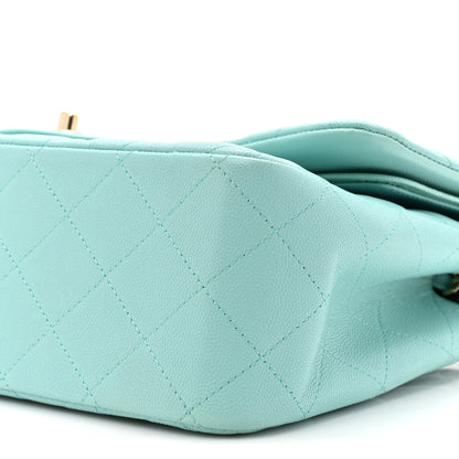 Chanel Caviar Quilted Jumbo Double Flap Light Blue 9 of 12