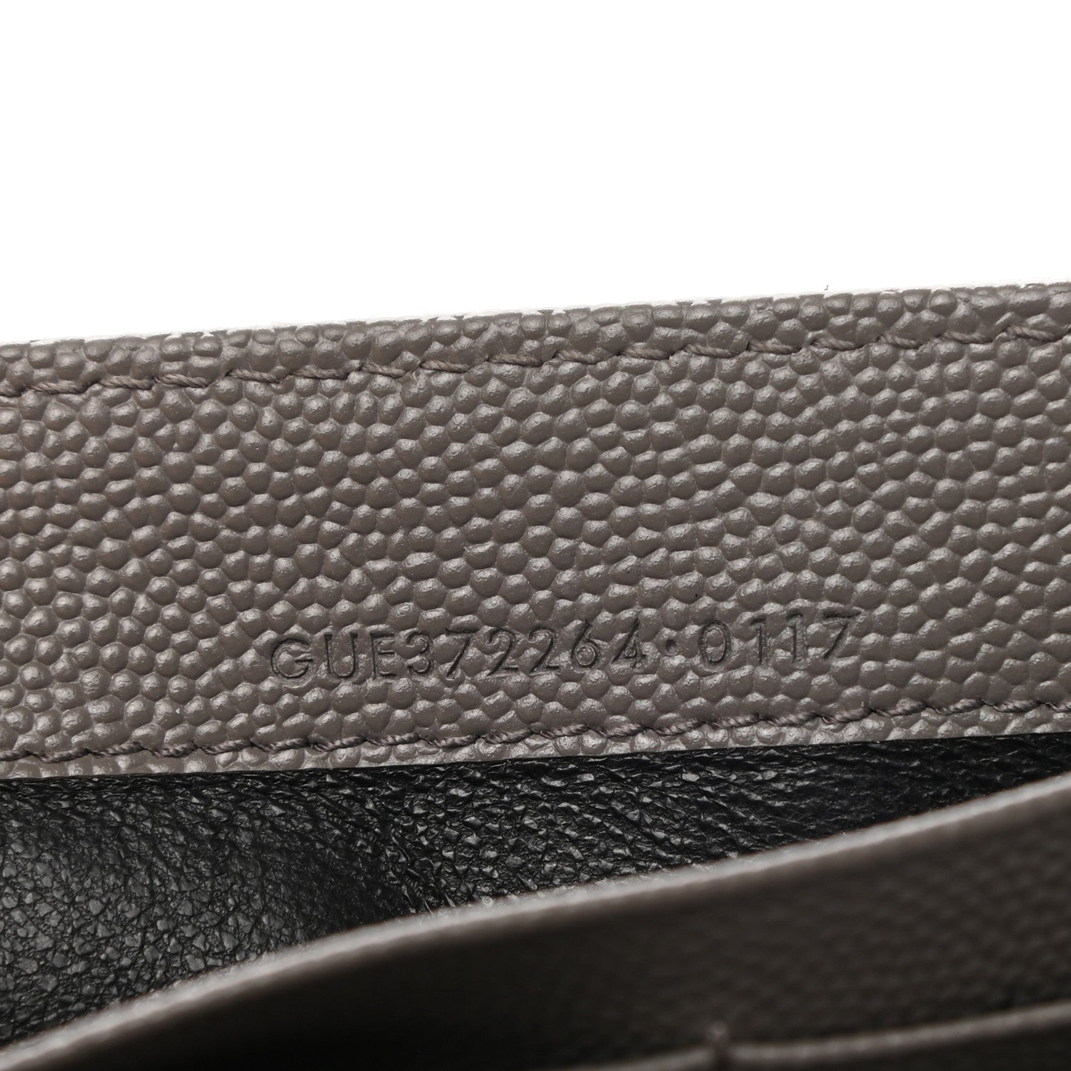Saint Laurent Grain De Poudre Matelasse Chevron Monogram Flap Wallet Fog 8 of 8