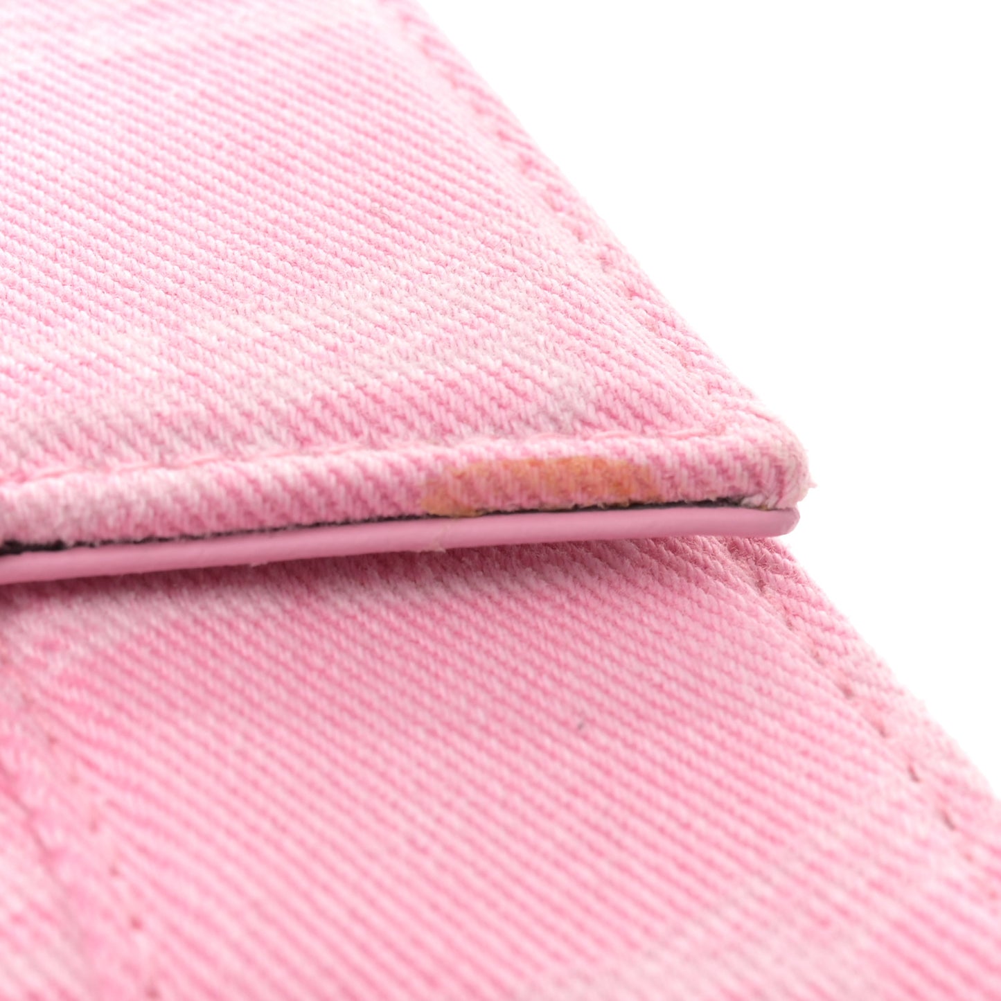 Washed Denim BB Monogram Hourglass Top Handle Bag Small Pink