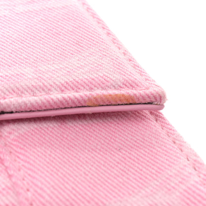 Balenciaga Washed Denim BB Monogram Hourglass Top Handle Bag Small Pink 13 of 15