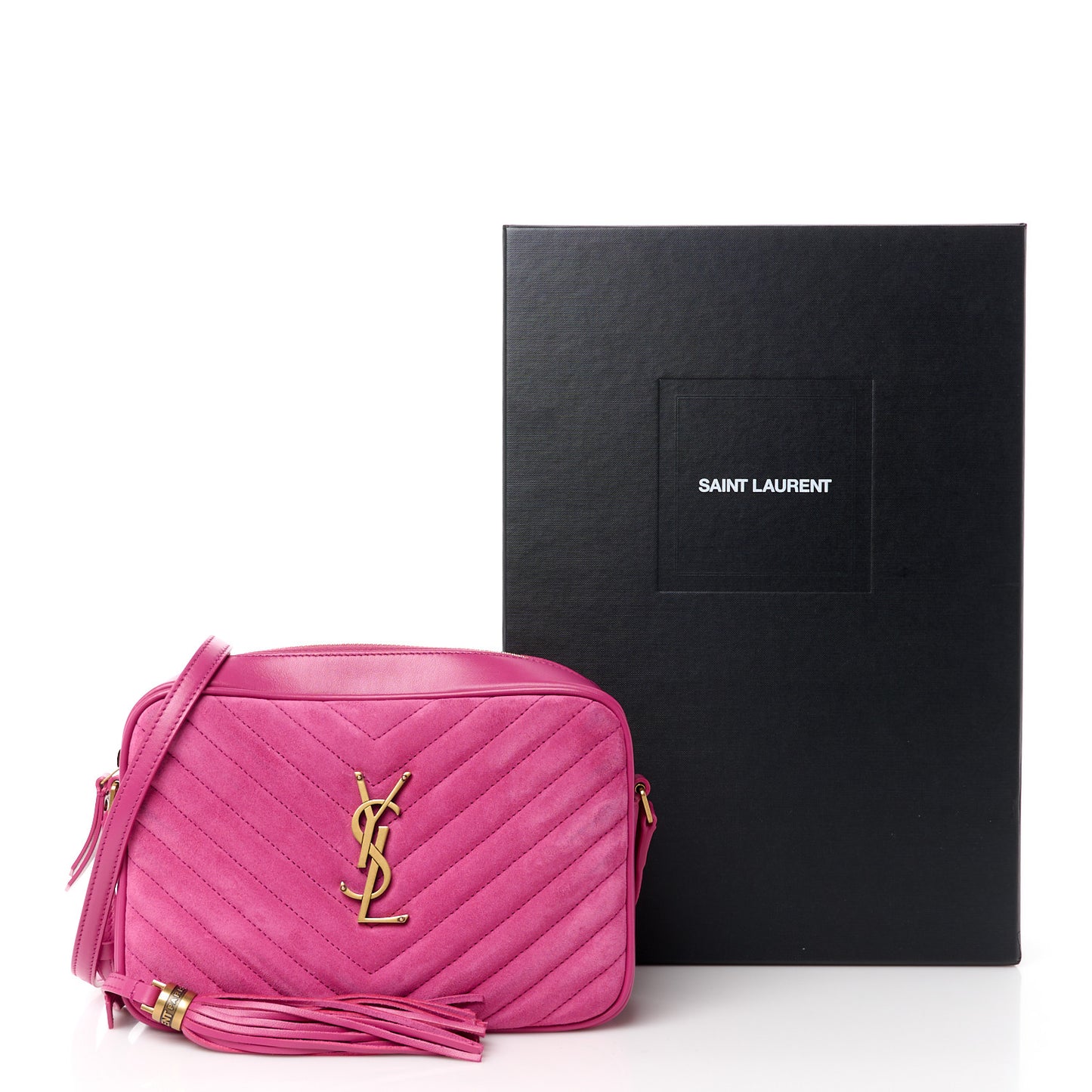 Suede Matelasse Monogram Lou Camera Bag Rose