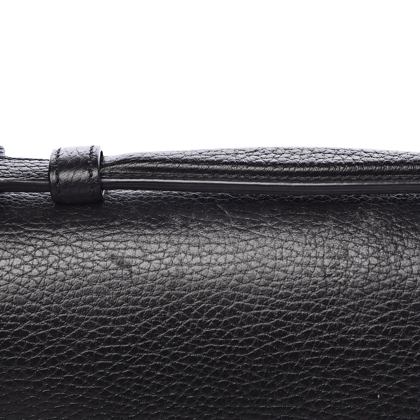 Dollar Calfskin Medium Interlocking G Top Handle Shoulder Bag Black