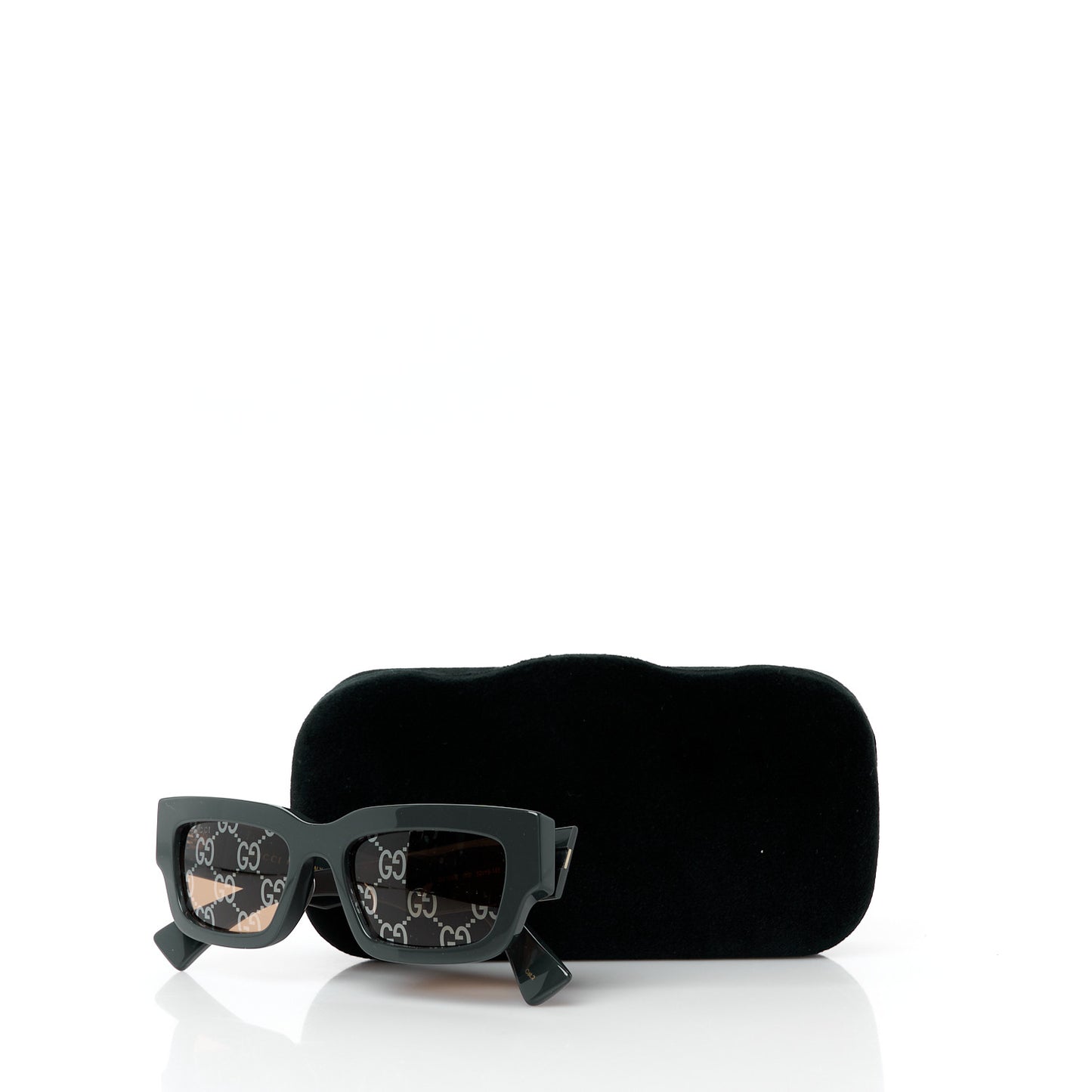 Acetate Rectangular Frame Sunglasses GG1838S Dark Grey