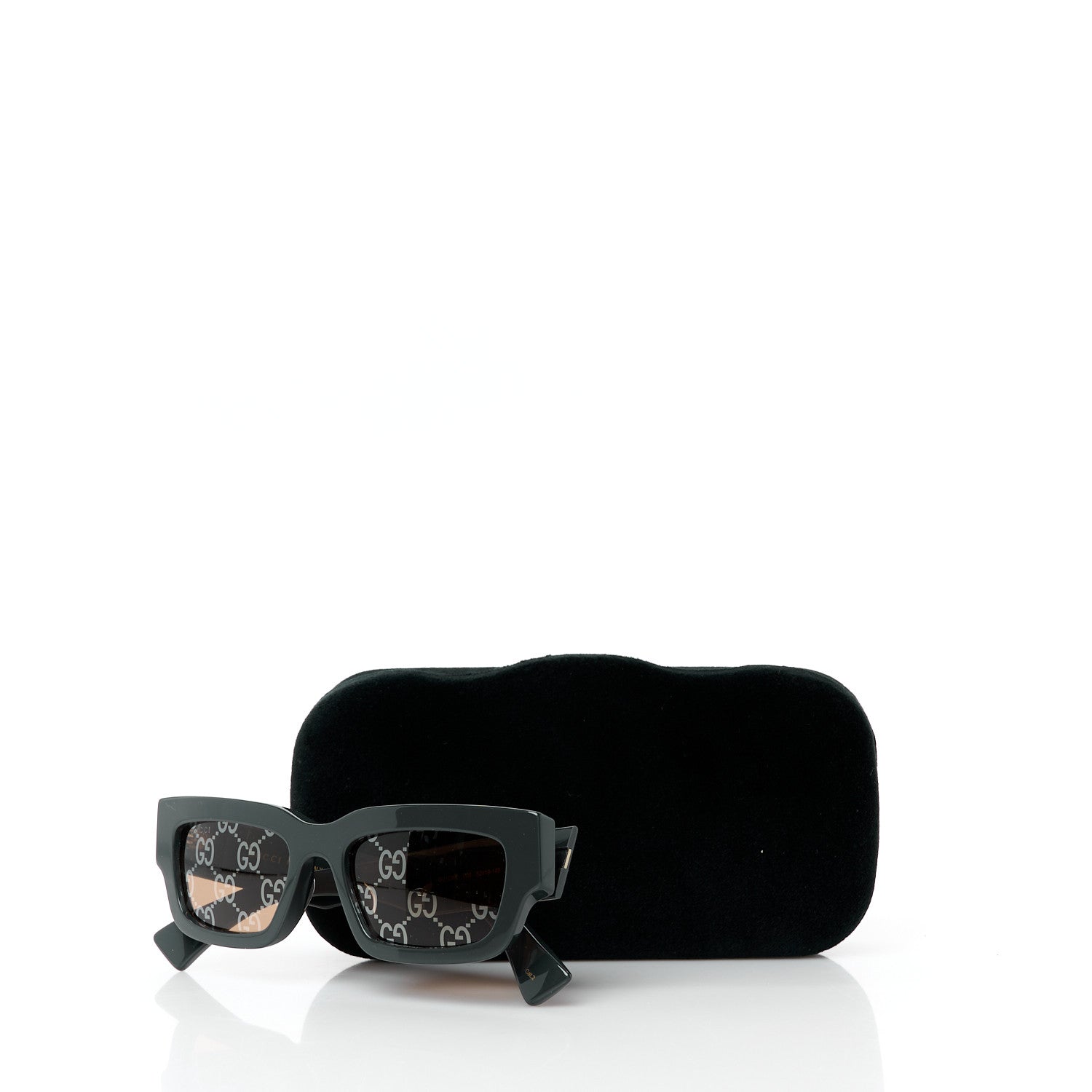 Gucci Acetate Rectangular Frame Sunglasses GG1838S Dark Grey 8 of 8