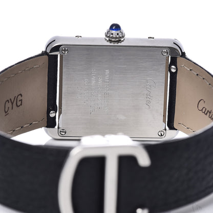 Cartier Stainless Steel Calfskin 24mm Tank Solo Quartz Watch 5 of 8