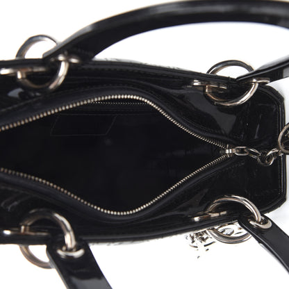 Christian Dior Patent Cannage Medium Lady Dior Black 5 of 10