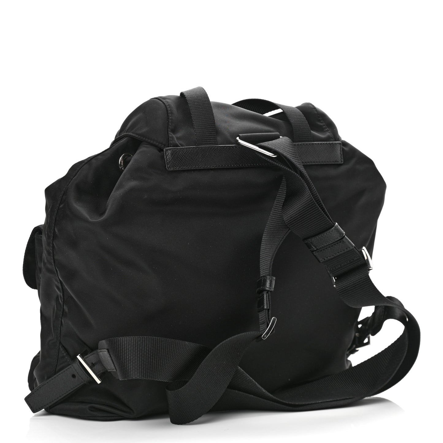 Tessuto Nylon Saffiano Medium Backpack Black