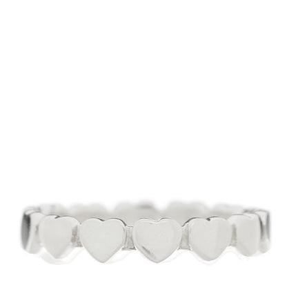 Tiffany Sterling Silver Paloma Picasso Crown Hearts Band Ring 48 4.5 3 of 5