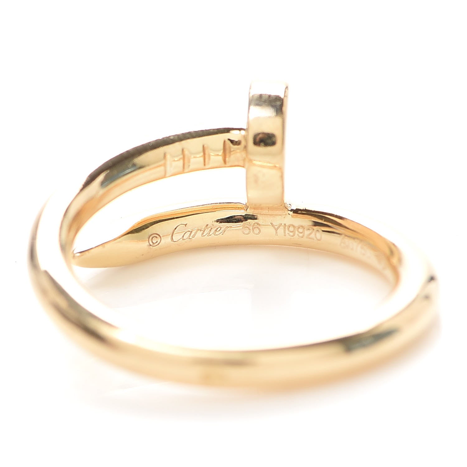 Cartier 18K Yellow Gold Juste Un Clou Ring 56 7.5 4 of 6