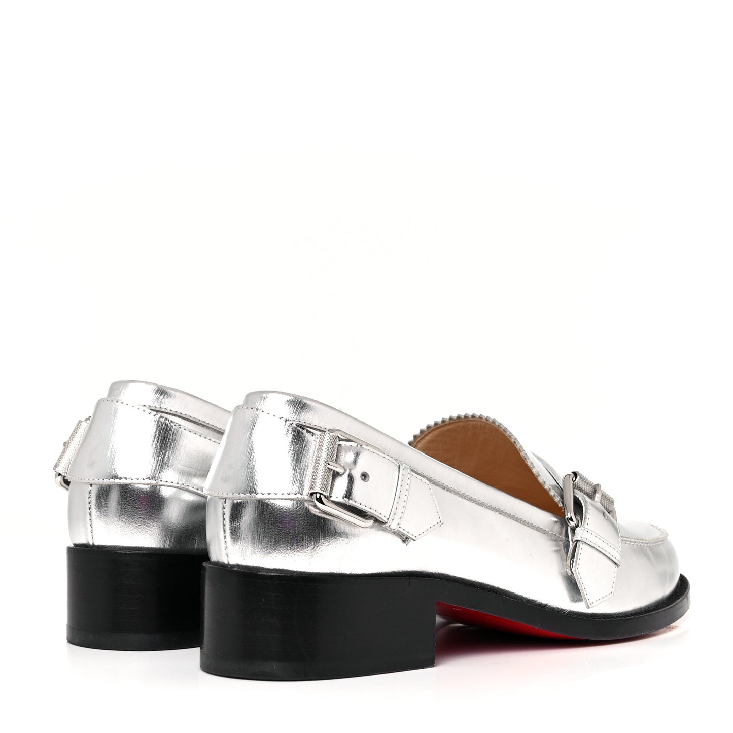 Mirror Patent Montezumo Donna Flat Loafers 37 Silver