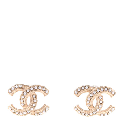Chanel Pearl Queen of France CC Earrings Gold 1 of 4
