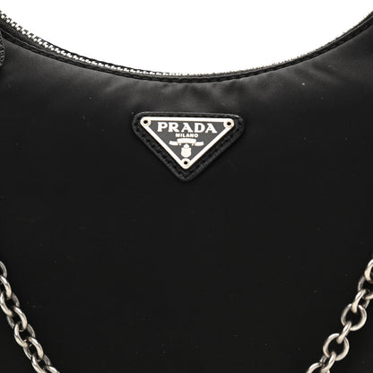 Prada Nylon Re-Edition 2005 Shoulder Bag Black 10 of 13